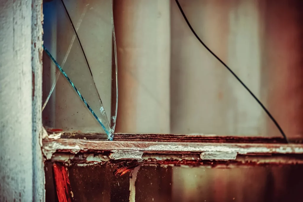 Broken Window Pane