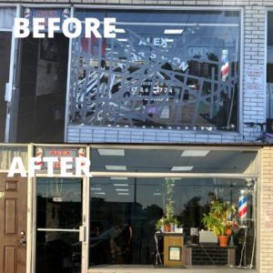 storefront repair before and after