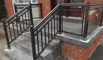 aluminium glass railing installation