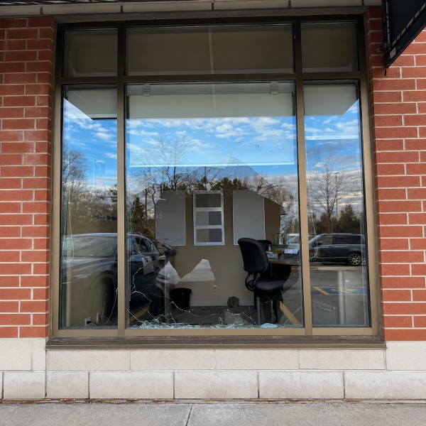 Broken storefront window 2