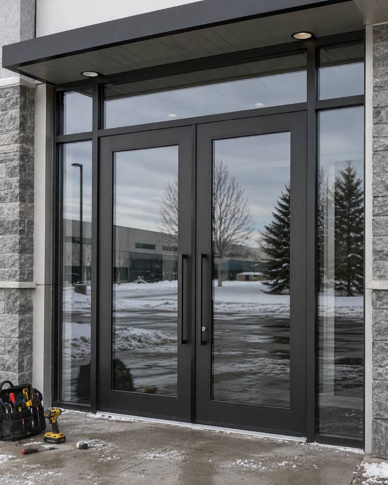 Office door winter