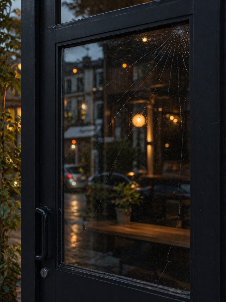 storefront window cracked
